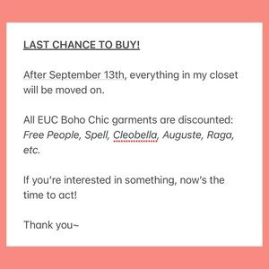 Free People, Spell, Mumu, Cleobella, Auguste, Boho